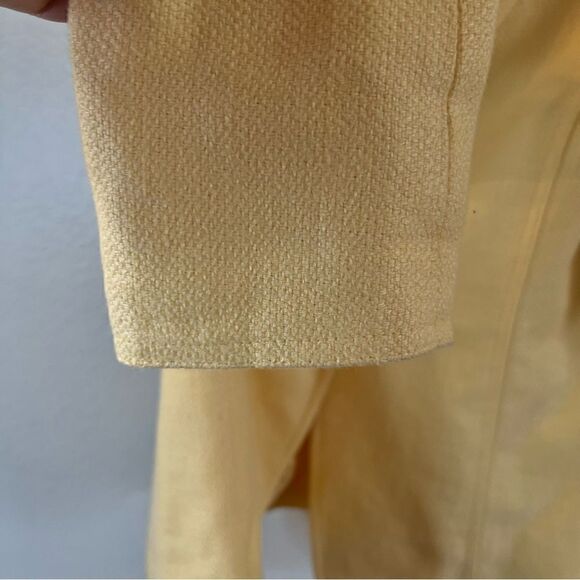 Talbots Blazer 100% Linen Size 4 Yellow Fully Lined Career Professional … - Picture 4 of 7